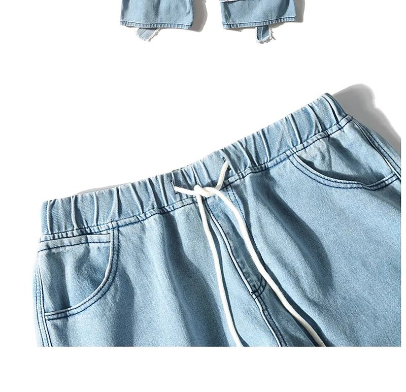 Ripped Buckle Ribbon Jogger Спортивный костюм свободные строчки карго карман джинсовые брюки для женщин и мужчин Уличная панк гарем хип хоп Harajuku Jean