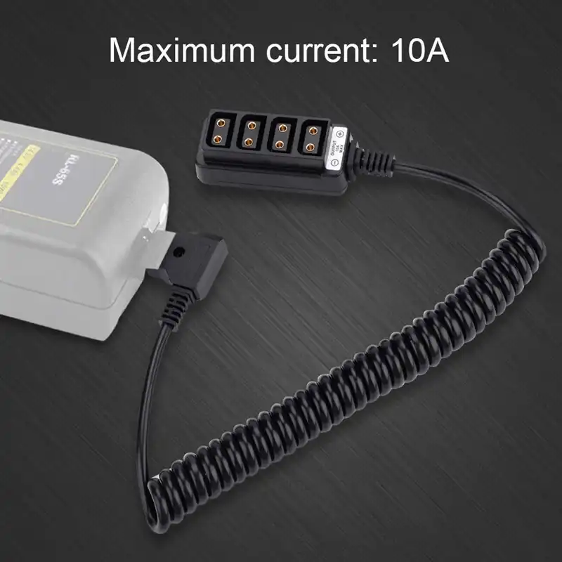P-Tap Hub Adapter Splitter,Splitter Power Tap Cable Female D-Tap to 4-Port Male D-Tap B Type Power Tap to 4-Port Female with Spring Wire Camera Battery Distributor