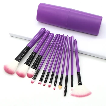 

12pcs Barrel Makeup Brushes Set Powder Eye Shadow Foundation Brush Beauty Tools Multifunctional Makeup Brushes Set
