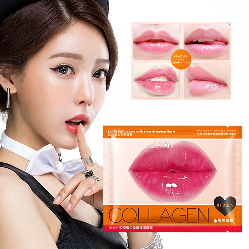 

1PC Crystal Collagen Lip Mask Lip Mask Pads Patch Full Lips Pink Lips Balm Nourish Lips Anti Wrinkle Lip Enhancement TSLM2