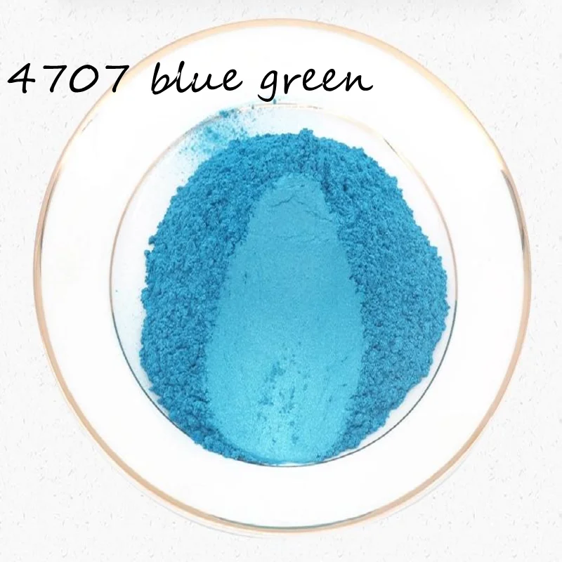 4707Blue green 20g Natural Mineral Mica Powder For Soap Dye Eyeshadow Car paint pigment nail glitter Colorant makeup | Красота и