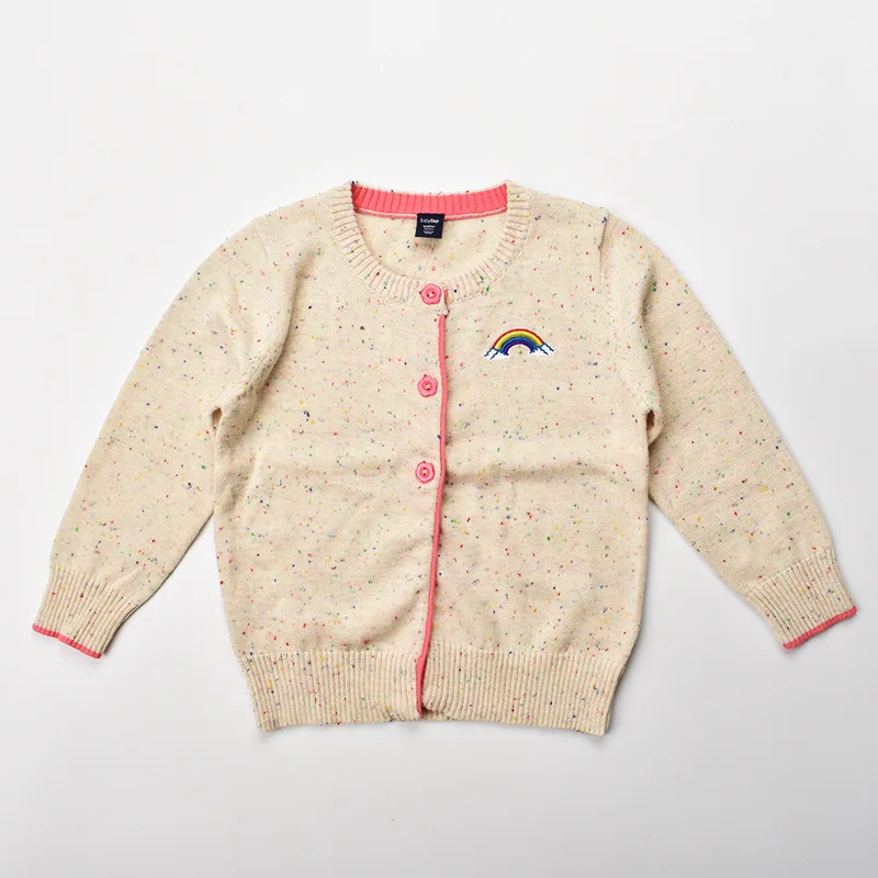

Small CHILDREN'S Sweater 2017 Autumn And Winter Kids' Sweater Baby Knit Cardigan Girls Pure Cotton Long Sleeve Embroidered Sweat