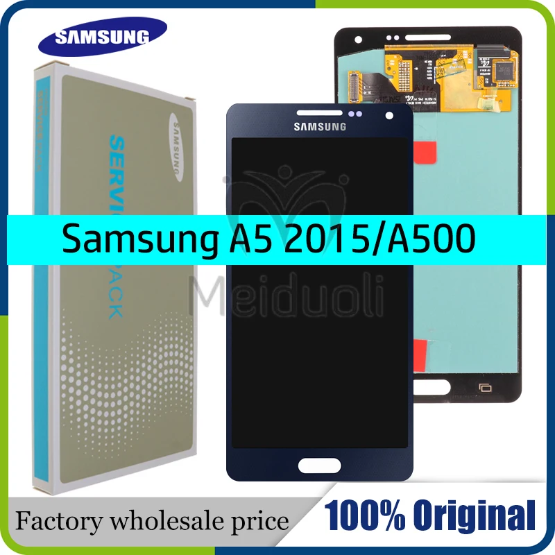 

Original super AMOLED LCD for SAMSUNG Galaxy A5 2015 A500FU A500 A500F A500M Display Touch Screen Replacement Digitizer