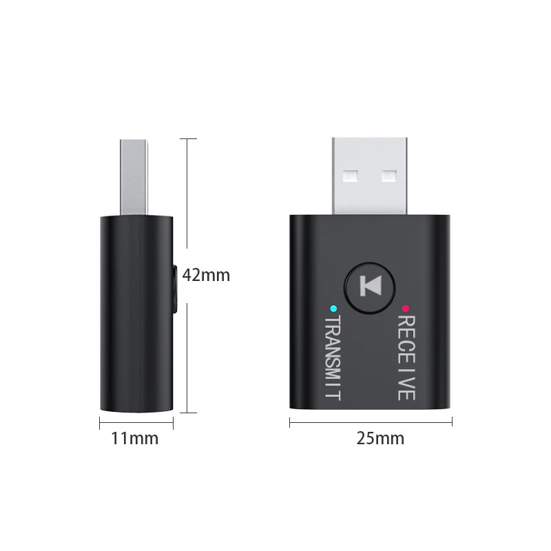Портативный Bluetooth 5 0 передатчик приемник 3 мм AUX USB мини 2 в 1 беспроводной стерео