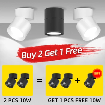 Foldable COB Led Track Lights Surface Mounted Spotlights Adjustable Angle Track Lighting Spot Lights for Home Kitchen Store 1