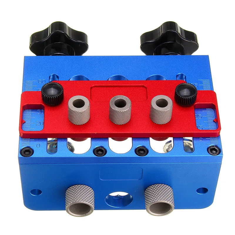 

3 In 1 Woodworking Drill Guide Set Hole Puncher Dowelling Jig Positioner Clamp Dowel Tenon Punching Tools Carpentry Tools Kit