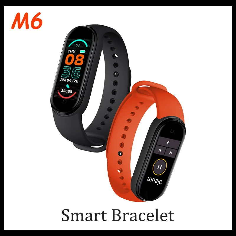 M6 Smart Bracelet M5 Bluetooth Android IOS HD Screen Waterproof Sports Running Fitness Bracelet Heart Rate Pedometer For Xiaomi