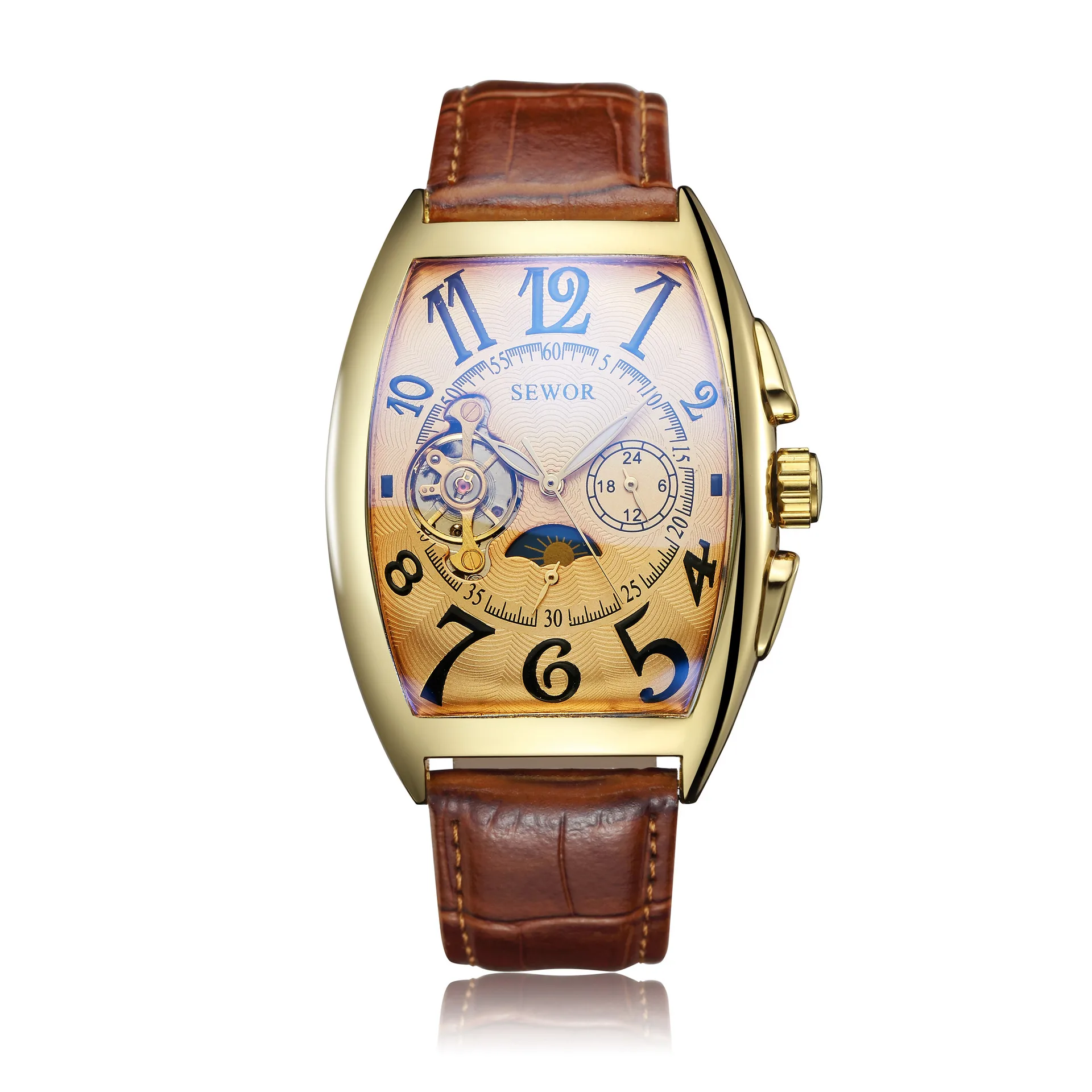 

Sewor Siwo Odd 577 MEN'S Watch Automatic Machine Hollow out Mechanical MEN'S Watch Casual MEN'S Watch