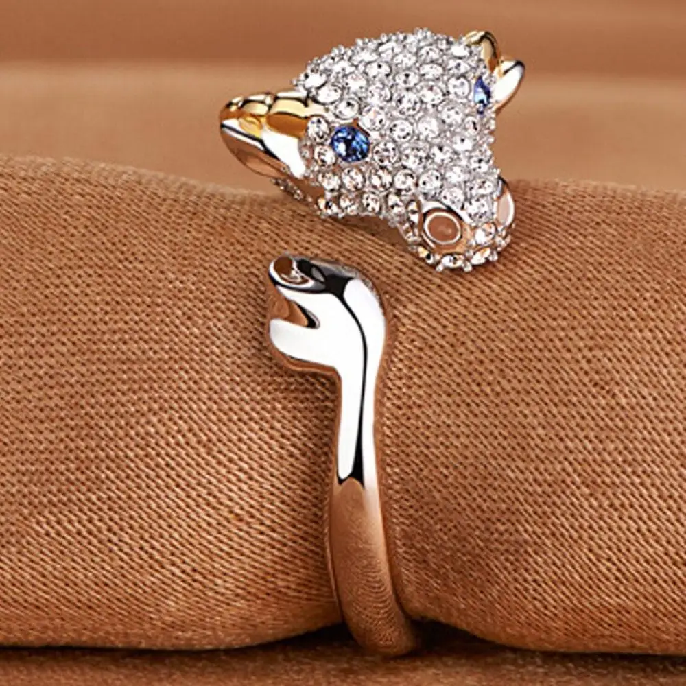 Cute Sweet Animal Chinese Classic Zodiac Ring Lady Men's Birthday Ring Adjustable Valentine Gift Ring A4P423 - Цвет основного камня: 925 sterling silver
