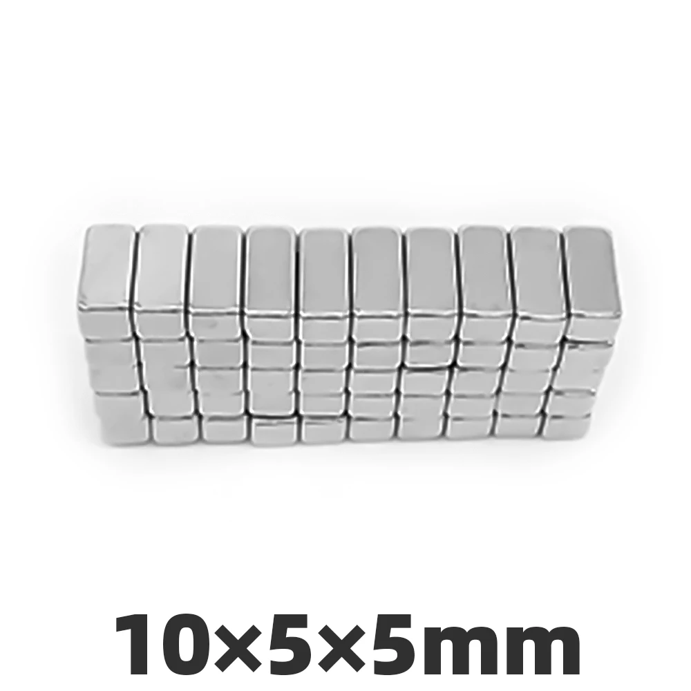 AI DIY 25/50/100 шт 10x5x5 мм, неодимовый магнит блок супер сильный редкоземельных магнитов прямоугольный 10*5*5 мм
