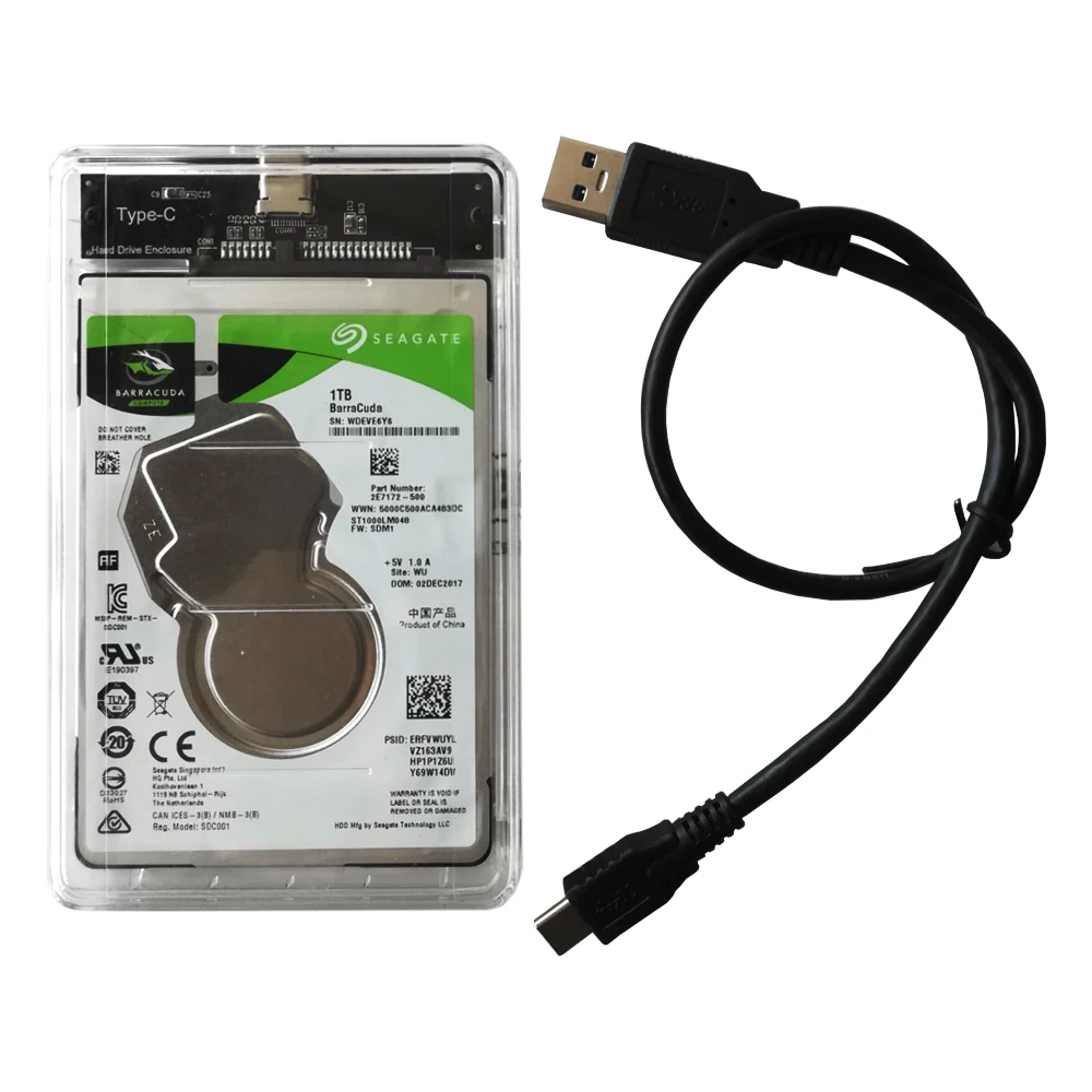 Прозрачный корпус для жесткого диска USB 2 5 Gen2 10 Гбит/с|Корпус диска| |