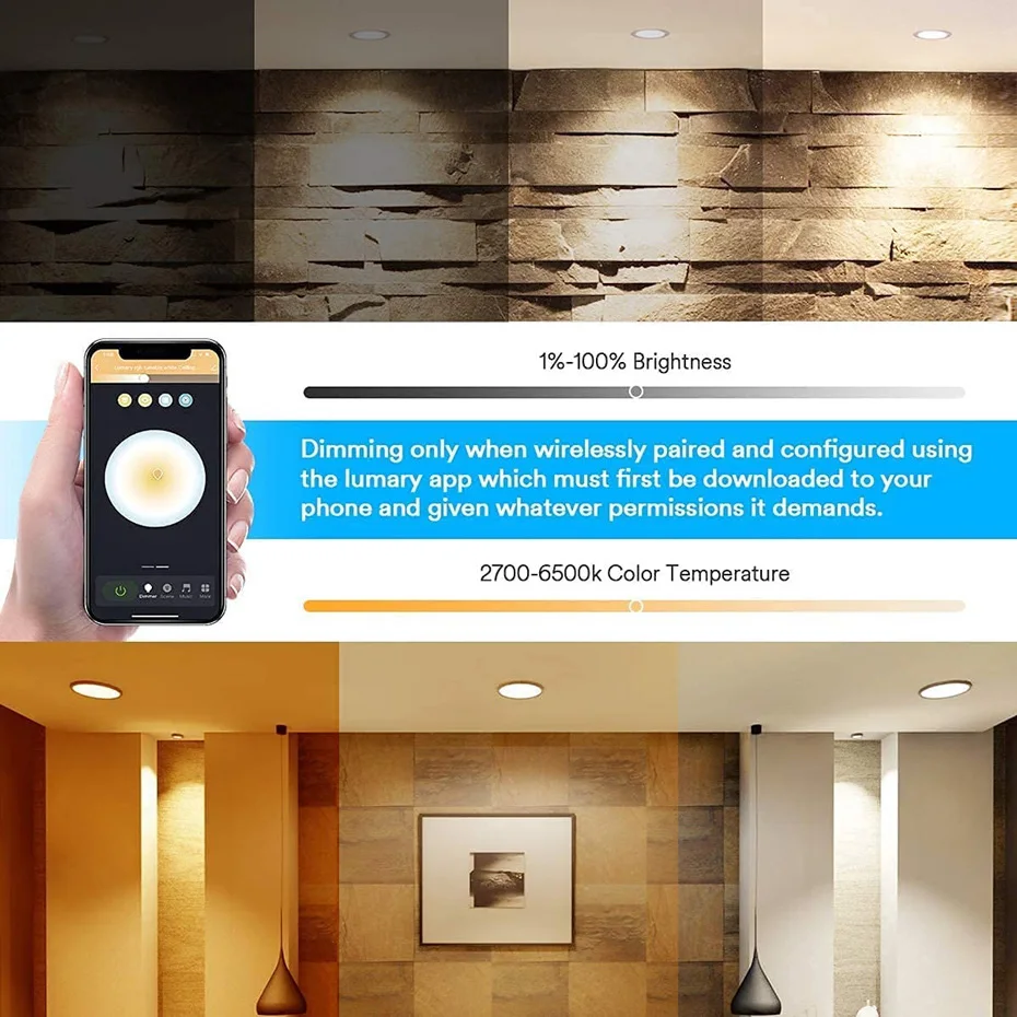 LED Downlight Tuya WiFi LED Downlight 5W 7W 9W 10W 15W 220V Dimmable Spot Work with Alexa Google Home RGB+CW+WW Smart Ceiling Lamp