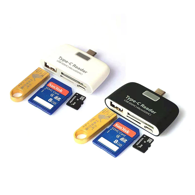 Многофункциональный адаптер для карт памяти USB 3,1 type C USB-C устройство для чтения карт для Mac-book Phone Tablet Card Reader