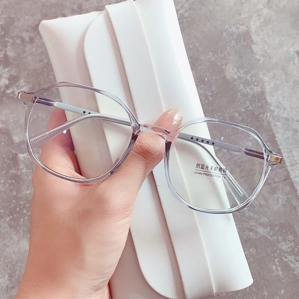 Blue Light Blocking Office Glasses Women Oversized Frame Anti-stress Decorative Glasses Computer Radiation Protection Eyewear cute blue light glasses