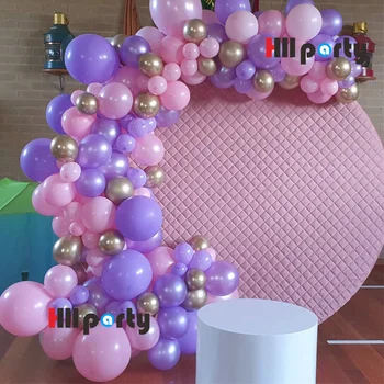 

116Pcs Pastel Pink Purple Balloon Garland Arch Kit Lady Wedding Engagement Anniversary Party Decoration Balloons Baby Shower