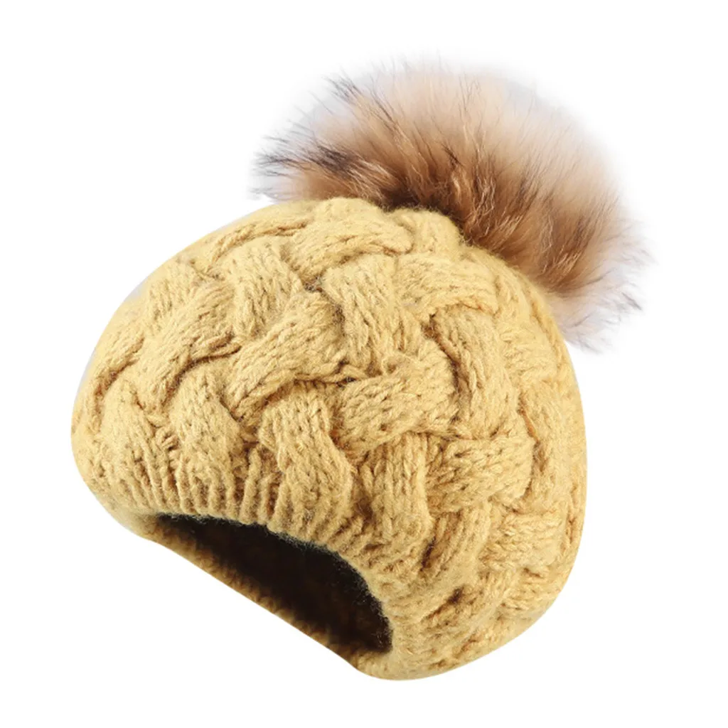 Лисы, пушистый шар, вязаный кроличий мех модные береты, женская зимняя вязаная шапка, лисы, мяч, воротник, набор, толстый, теплый, Одноцветный, наушник, берет, sapka