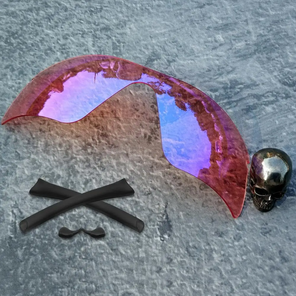 Cobalt Pink-Kit Firtox поляризованные сменсменные линзы и носки с ушками и носоупоры для солнцезащитных очков с радиолокационным диапазоном(только линзы)-несколько опт - Цвет линз: Cobalt Pink-Kit