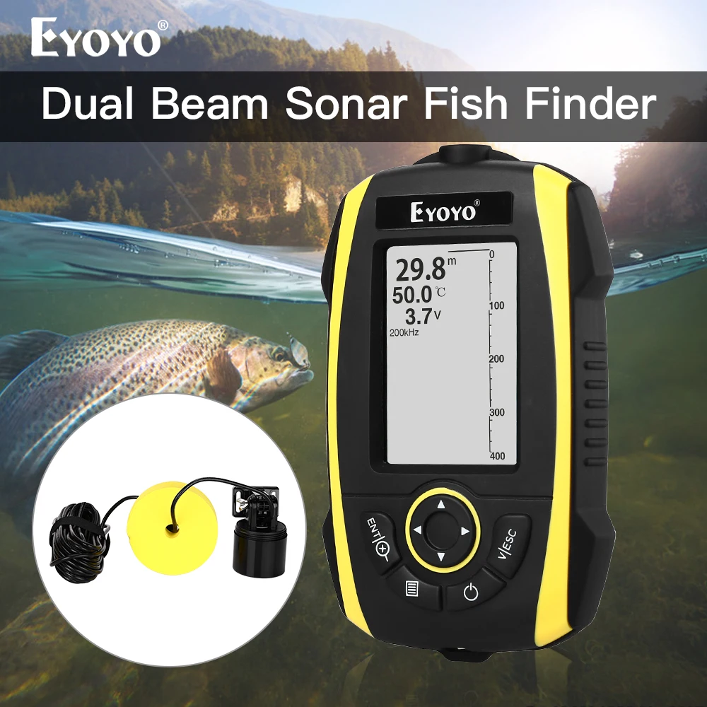 

Eyoyo E4 Sonar Fish Finder Sensor Deeper echo sounder Sea Fishing Radar echosonda fish finder sonar wykrywacz ryb sondeur peche