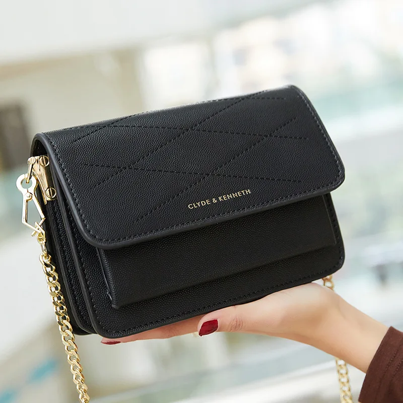 

Amoy Printed Leather Goods 2019 New Style WOMEN'S Bag Fashion Simple Mini Square Sling Bag Europe And America Organ Flip Shoulde
