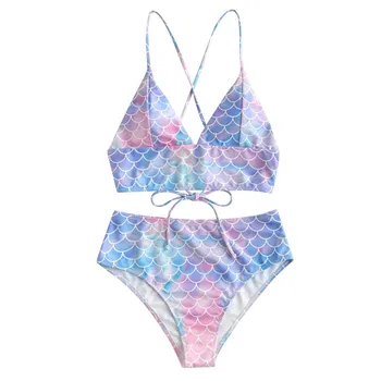 

Free Ostrich Women Sexy Underwear Set Two Piece Mermaid Lingerie Push Up Bra High Waist Panties Bra And Panty Set Biquini 2020