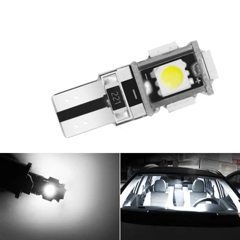 

1 pcs T10 Canbus 12V 5050 5 smd 6000K 5W5 W5W LED LED Bulb No Error Wedge Car Side Signal Removal Lamp Super Bright White