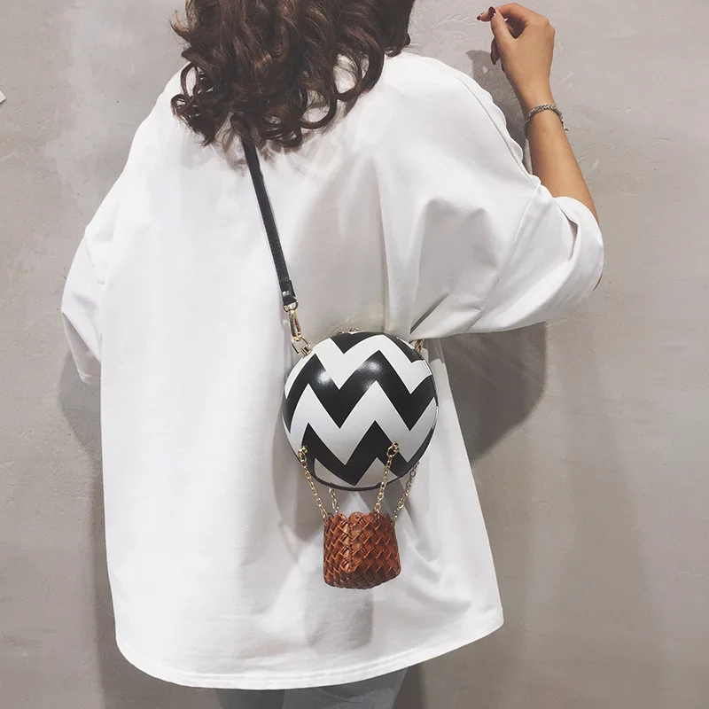 Индивидуальная круглая Милая дизайнерская сумка через плечо с воздушным шаром