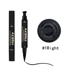 Двухсторонняя подводка для глаз, водостойкая, кошачий глаз, инструмент для макияжа, Черная Подводка для глаз, карандаш со штампом, косметика для продажи