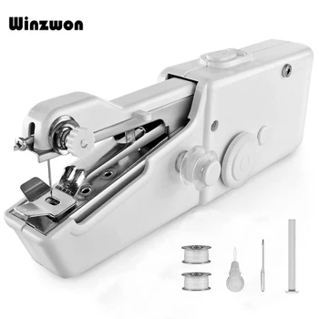

1Pcs Manual Sewing Machine Quick Handy Stitch Fabric Craft Home Travel Portable Sewing Machine With Power Adapter For Beginner
