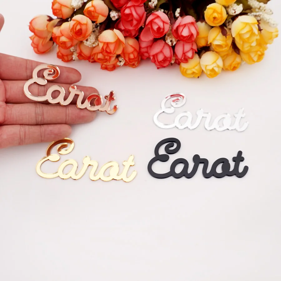 3cm Height Name Cut Tags Acrylic Mirrored Name Stickers Personalized Baby Shower Wedding Party Decor Guest Favors Gifts custom stickers custom labels personalized acrylic tags personalized name sign