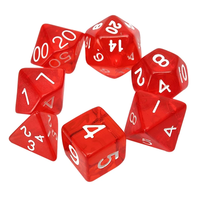 7-кости Двусторонняя D4 D6 D8 D10 D12 D20 MTG магия сбор D