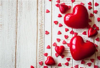 

Vinyl Custom Valentine day Photography Backdrops Prop Floral Rose Wooden Photo Studio Background F191217-12