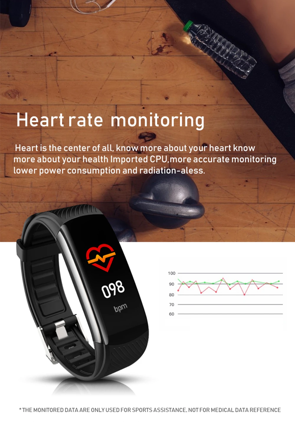 C6T Smart Bracelet Watches Body Temperature Wristband IP67 Waterproof Sleep Monitor Fitness Health Tracker Bluetooths Smartband