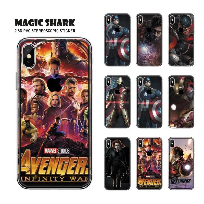 Волшебная Акула Мстители Марвел супер герой Американский капитан Кожа Наклейка