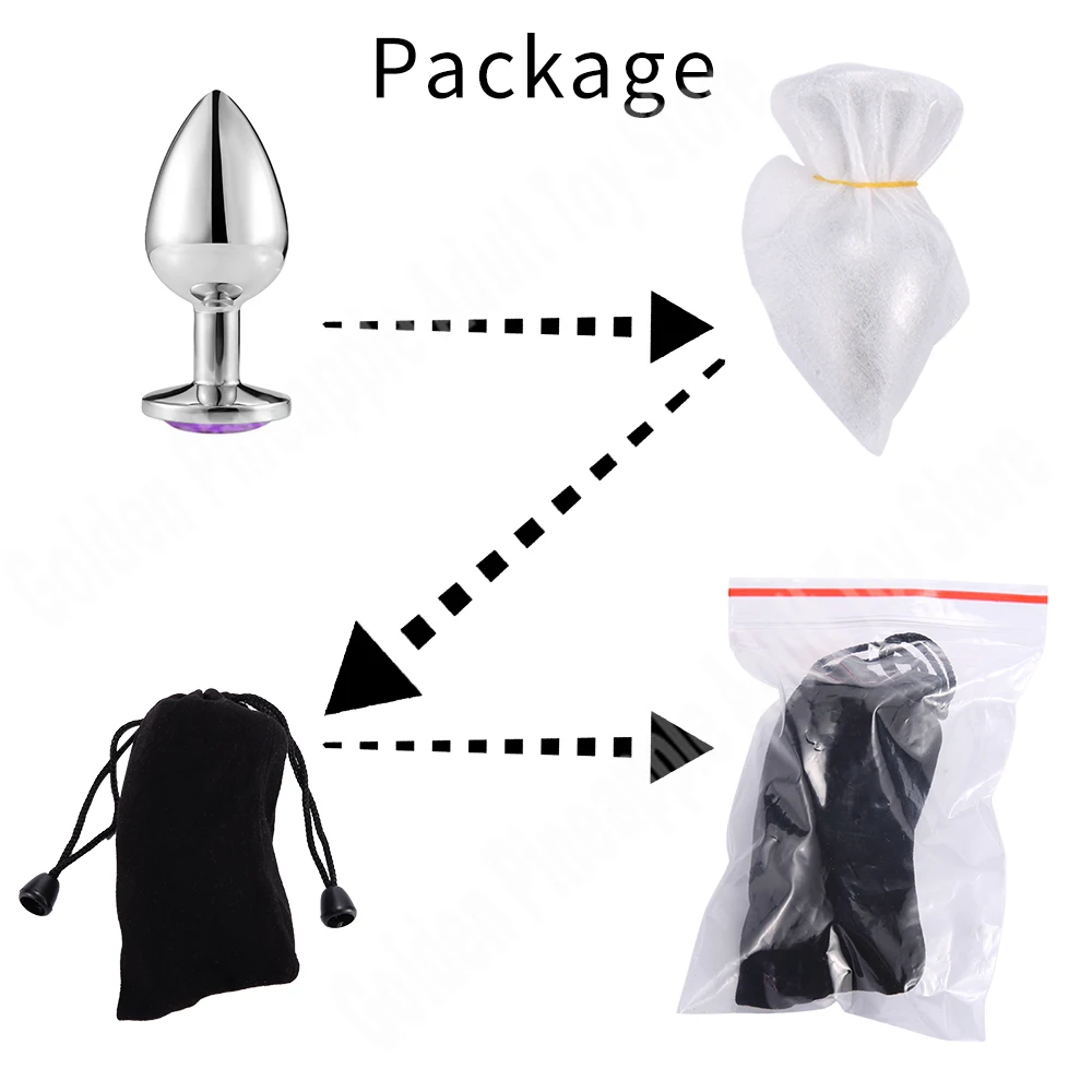 Anal Plug Metal Stainless Steel With Jewelry Colorful Crystal Anus Anal Bead Adults Sex Toys Women Adult Game