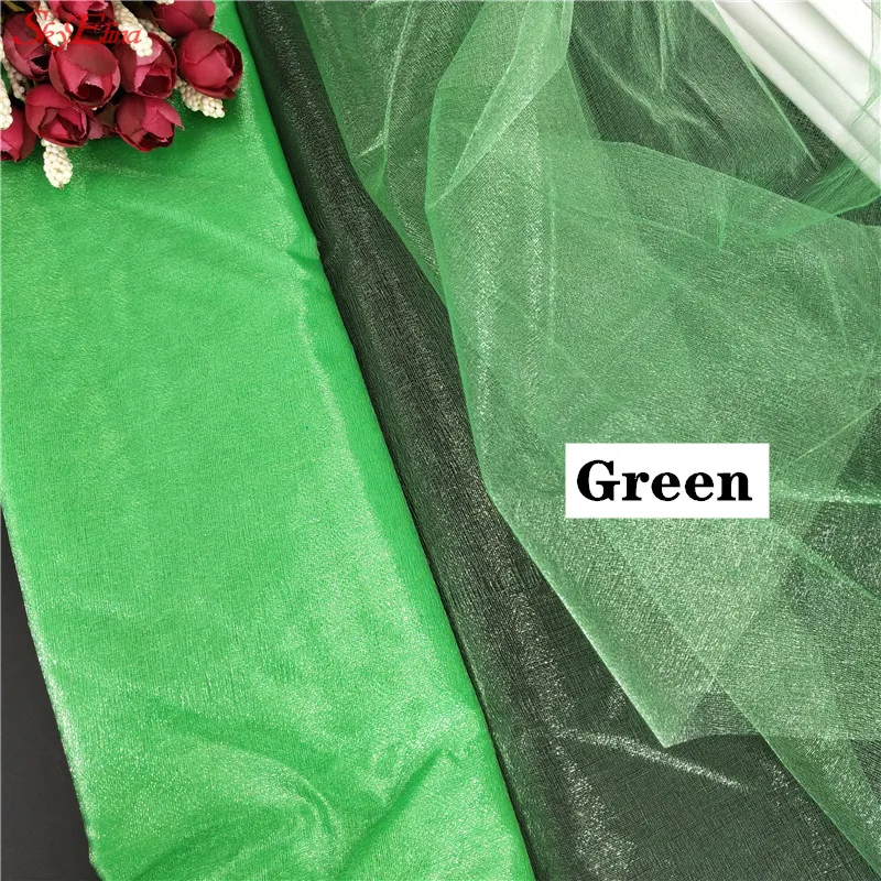 green 48 см х 10 м тюль рулон прозрачная органза ткань день рождения, мероприятие, вечеринка принадлежности для свадьбы украшение арки 6Z SH015-1 - Цвет: green