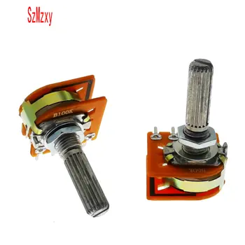 

1PCS WH-148 25mm Audio Volume Potentiometer Switch Dual 8-pin with center tap B50K B100K TB503X2 TB104X2
