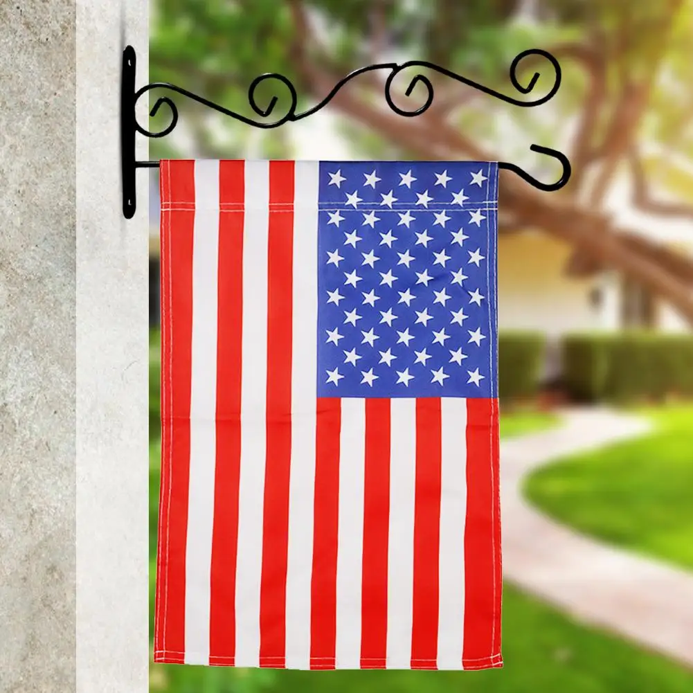 Garden Wall Flag Stand Flagpole Weather-proof Metal Flag Holder Garden Wall Hanger for Outdoors Courtyard #4O
