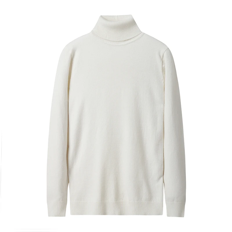 GustOmerD 2019 Winter Mens Turtleneck Sweater Casual Warm Pullovers Men Fashion Clothes Off White Sweater Men