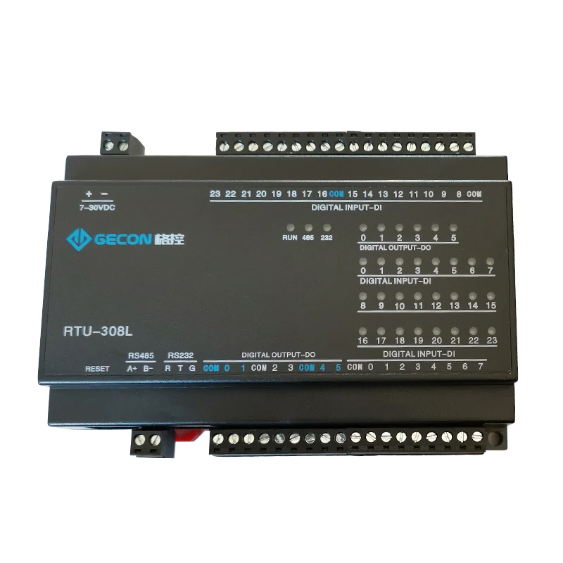 24DI 6 канальный контроллер сбора данных Modbus RTU protocol RS485 232 цифровой вход и