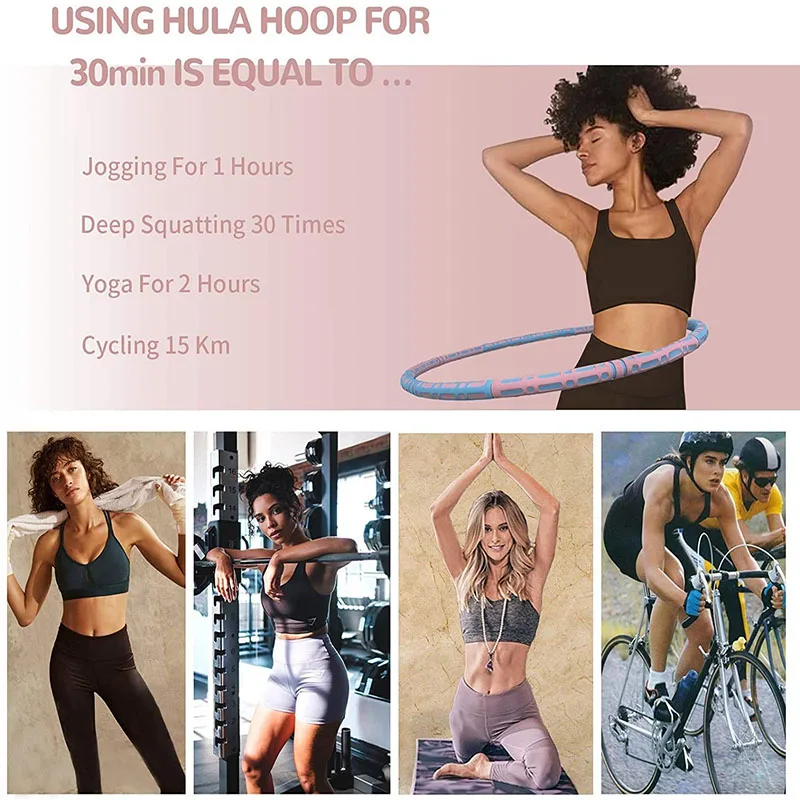 Sport Hoops Weighted Fitness Hoop Slimming Hoop Easy Hoops Floating Point Massage For Weight Loss Slim Down Thickened Foam