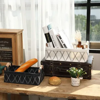 

Nordic Minimalist Desktop Storage Box Desk Stationery Storage Basket Dressing Table Cosmetics Sundries Sorting Box