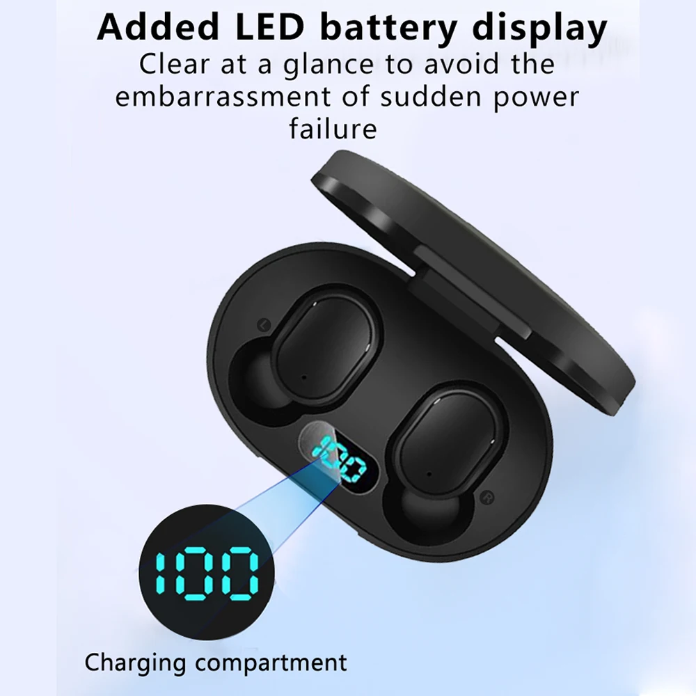 A6L TWS беспроводные наушники для Redmi Airdots светодиодный дисплей Bluetooth V5.0 гарнитуры для iPhone huawei samsung pk A6S TWS