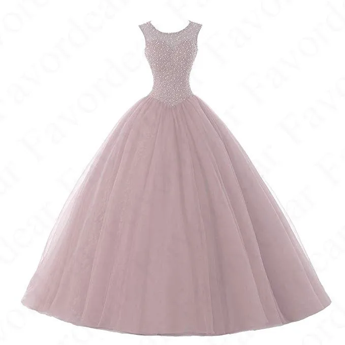 BLF-32-Blush Favordear Vestido De 15 Anos Бирюзовый Расшитое бисером в честь пятнадцатилетия платья очень красивое бальное платье сладкий 15 со шнуровкой на спине Румяна платья для выпускного вечера - Цвет: BLF-32-Blush