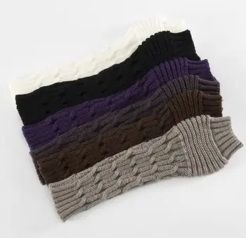 

Fashion Women Winter Wrist Arm Warmer Knitted Long Fingerless Gloves Mitten Winter Gloves