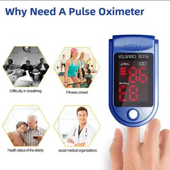 

Portable Finger Oximeter Fingertip Pulsoximeter Medical Equipment With Sleep Monitor Heart Rate Spo2 PR Pulse Oximeter