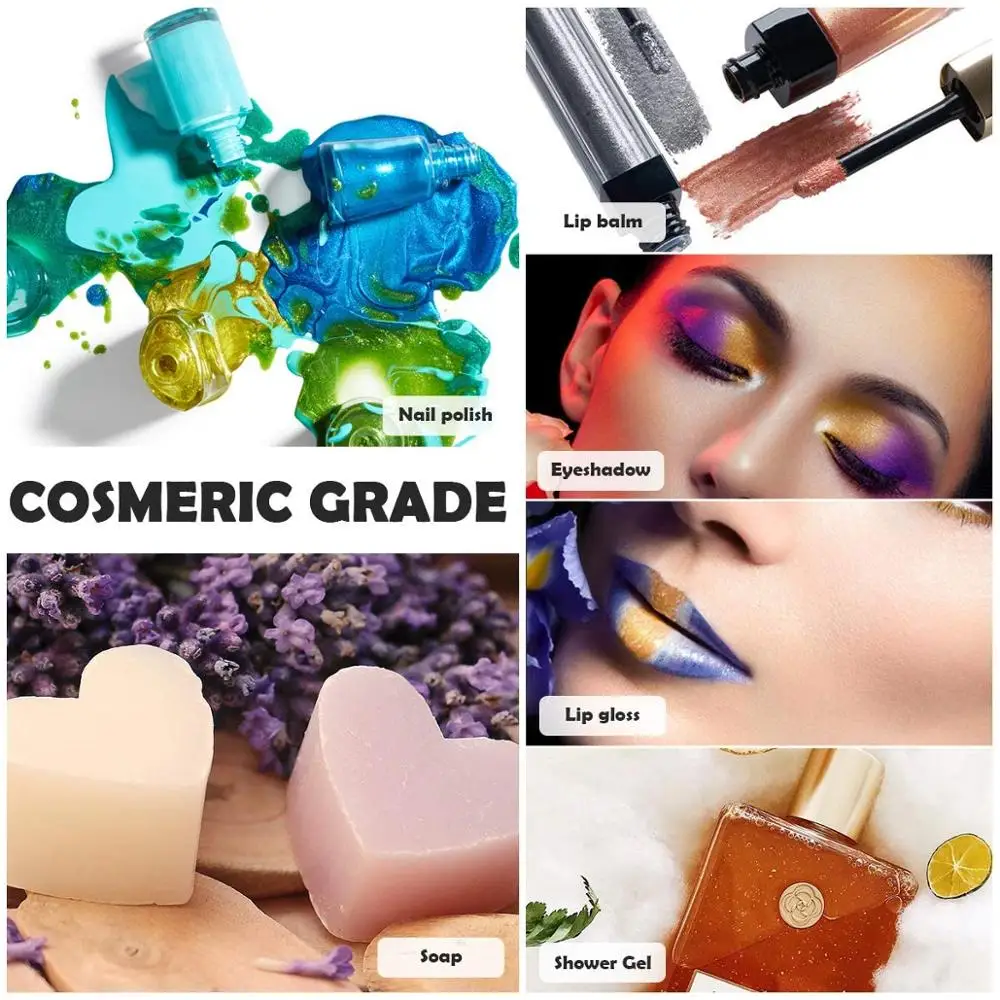 500g pearl Pigment, Mica Powder Dye Pearly Powders for Soap, Slime, Epoxy Resin, Candles, Eye shadow, Cosmetics, lipstick,gloss