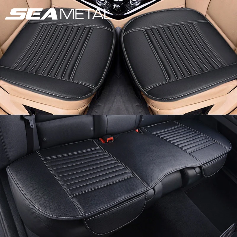 Leather Car Seat Covers Automobiles Interior Seats Cover Cushion Universal PU Leather Seat-Cover Auto Protector Mats Accessories