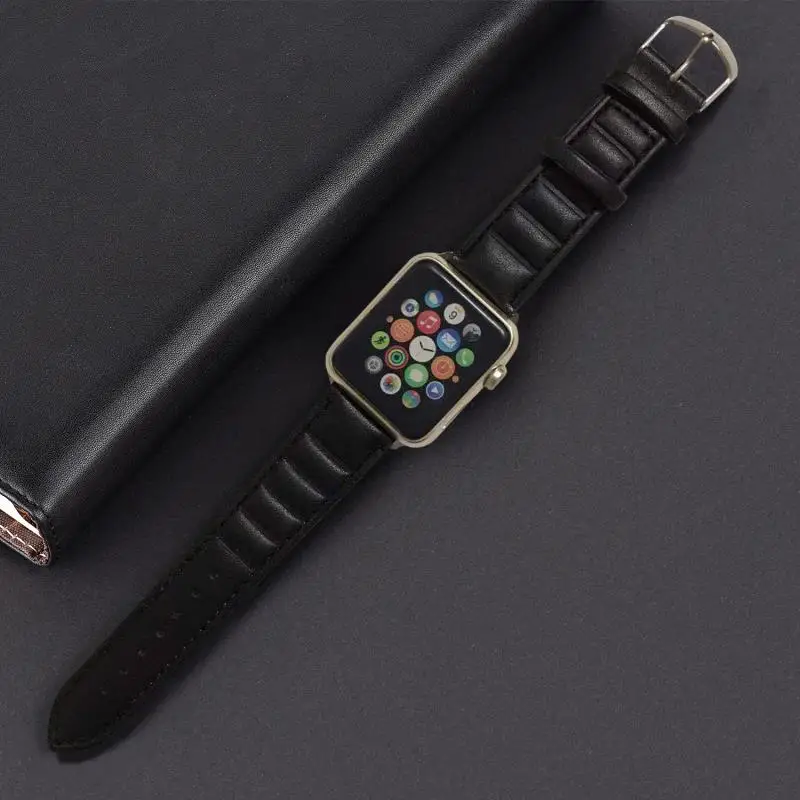 Популярный кожаный ремешок для Apple Watch 38 мм 42 мм 40 мм 44 мм ремешок для iwatch sport series 1 2 3 4 5
