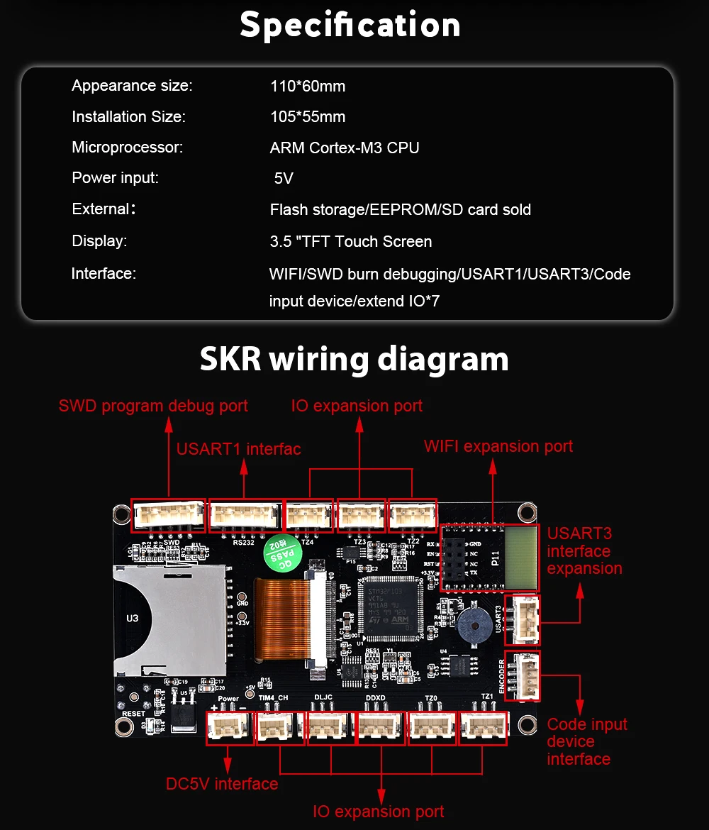 BIGTREETECH TFT35 V3.0 сенсорный экран TFT3.5 дюймов с Wi-Fi 12864 ЖК-дисплей режим панель MKS TFT35 для SKR V1.3 Pro eders Board