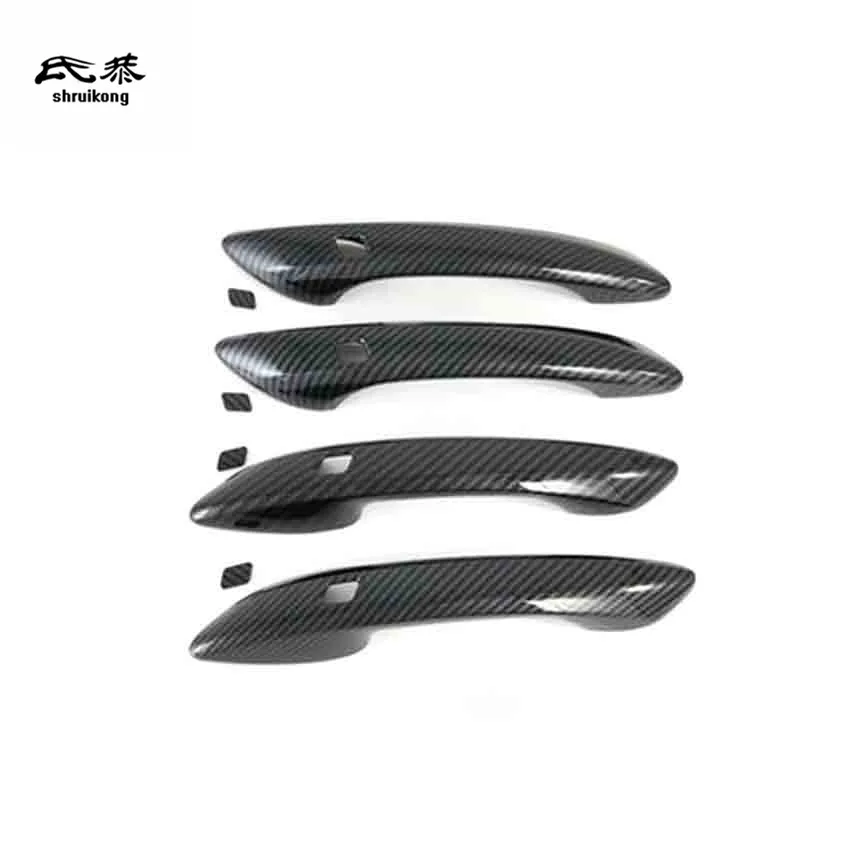 

8pcs/lot ABS carbon fiber grain outside door shake handshandle decoration cover for 2019 2020 Hyundai SONATA MK10